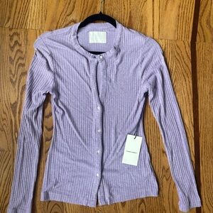 Women's Purple Ribbed Top